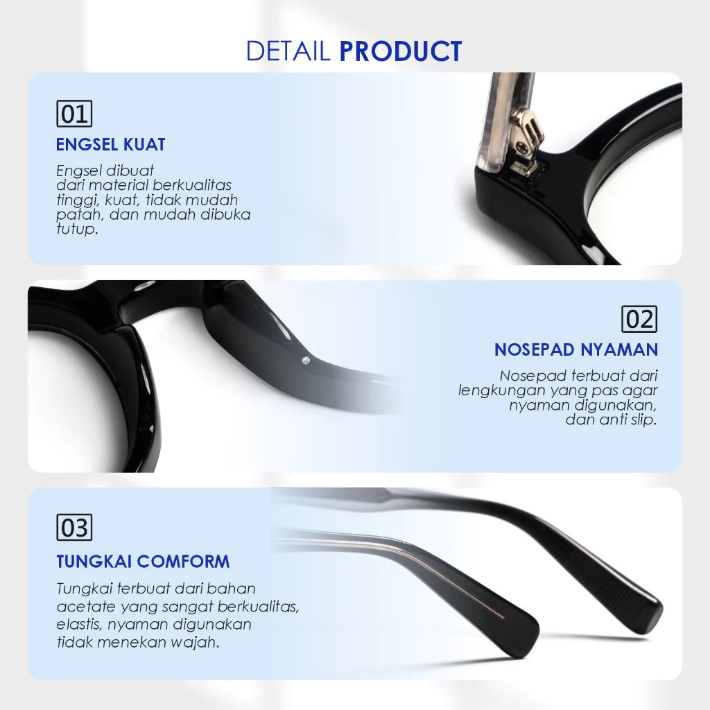 Pullais Vision Eyewear Pullais Eyewear Kacamata Photochromic Brown P88014