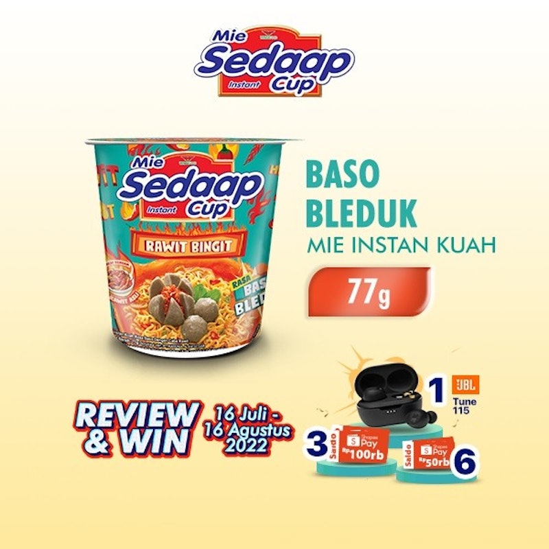 Mie Sedaap Instan Cup Baso Bleduk