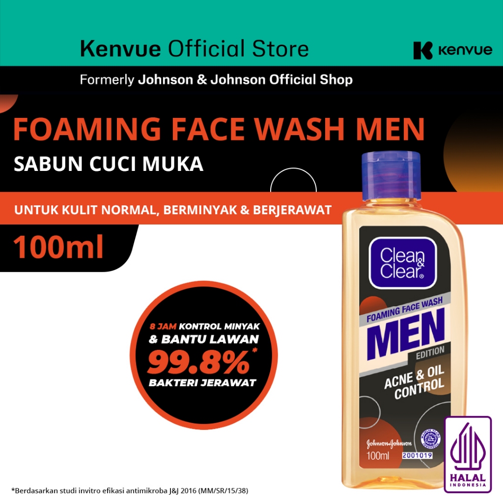 Johnson & Johnson Clean & Clear® Foaming Face Wash Men