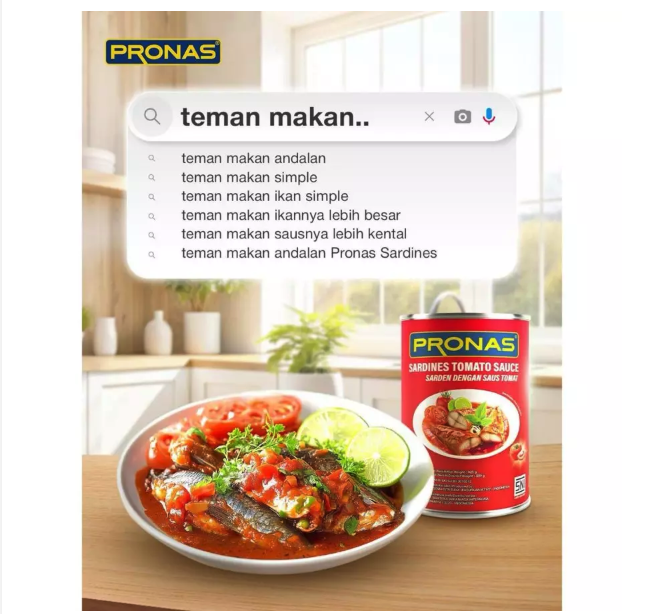 Bahtera Wiraniaga Internusa PRONAS Pronas Sarden Saus Tomat dengan Limau