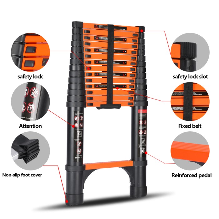 MLHY MLHY Single Telescopic Ladder 6.2M