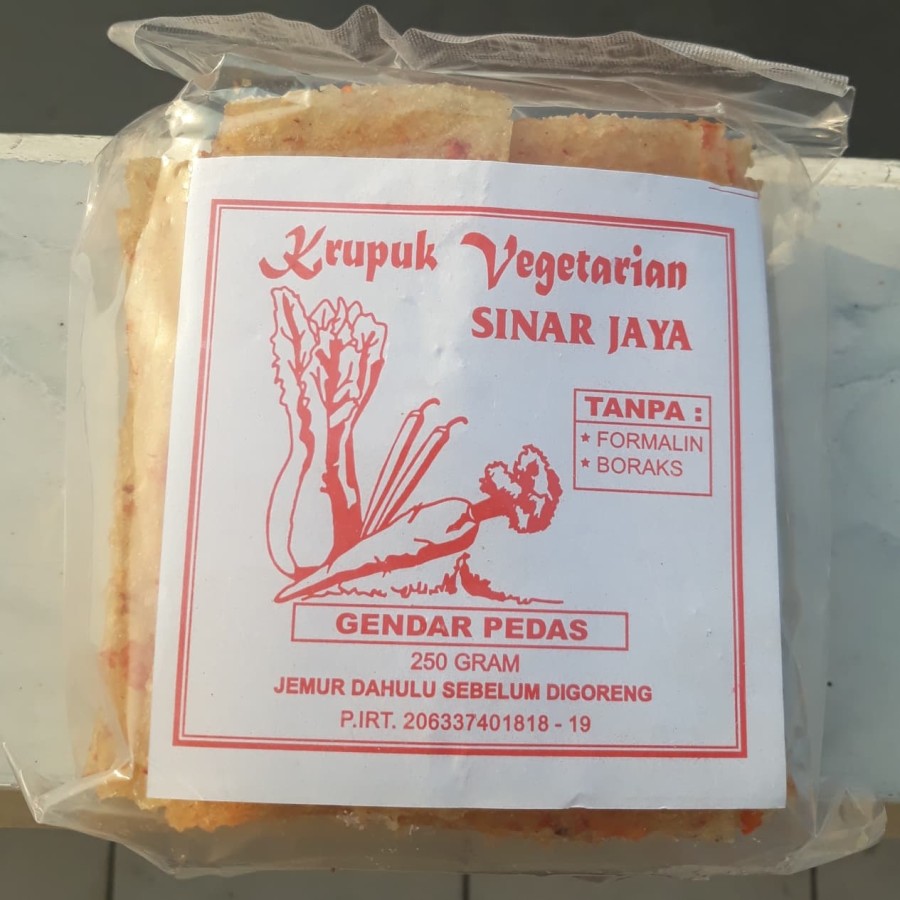 Sinar Jaya  Krupuk Vegetarian Gendar Pedas