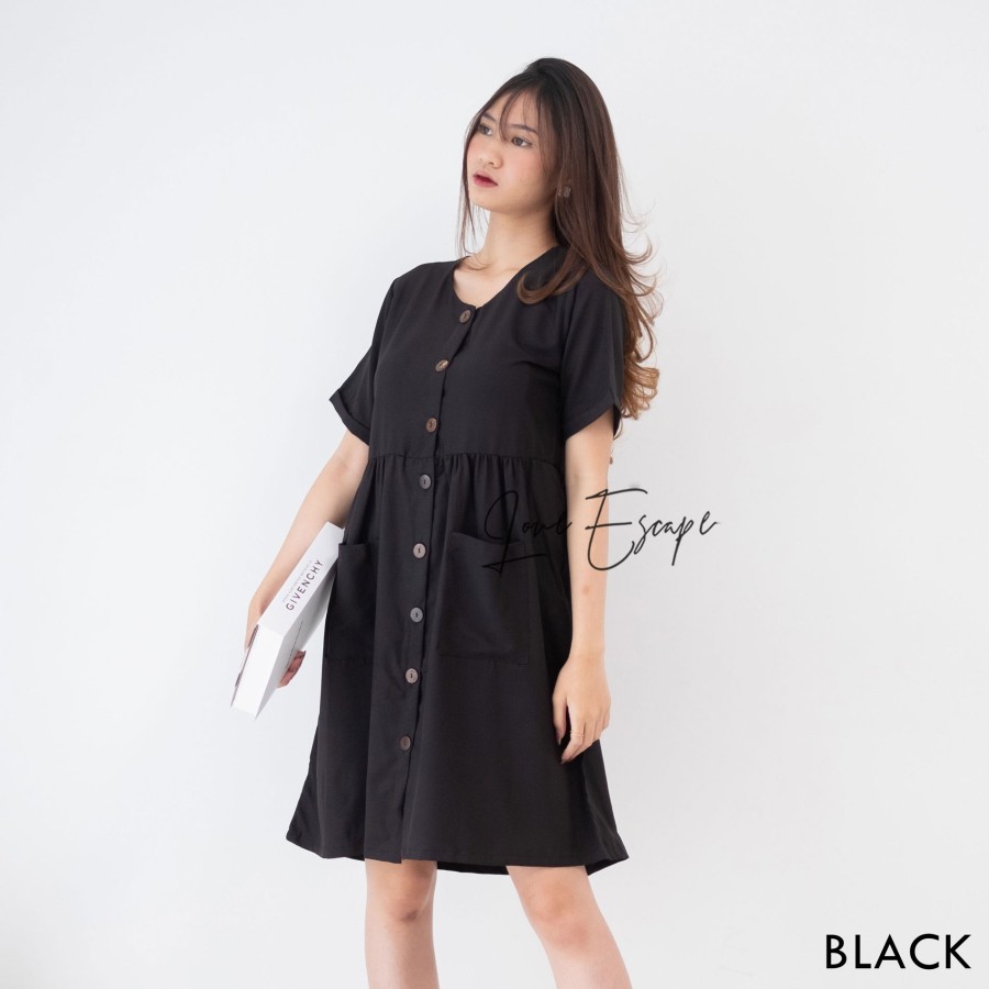 Button Midi Dress