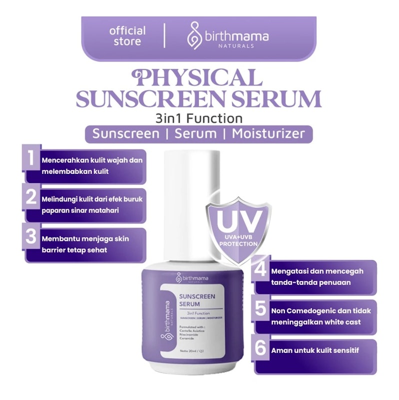 Birthmama Naturals Sunscreen Serum 3in1 5