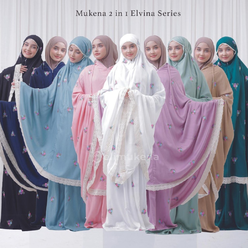 BELIMUKENA Mukena Dewasa 2in1 Bordir Elvina 5