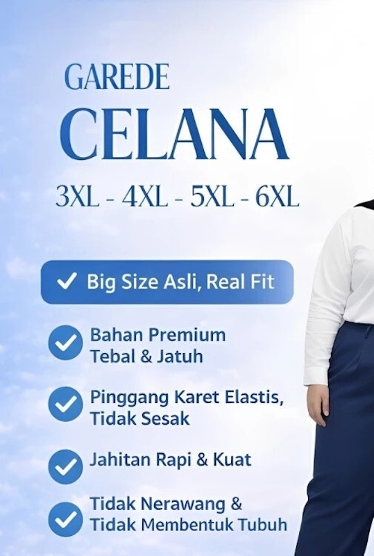 Garede Celana Panjang Wanita Kerja Jumbo 3