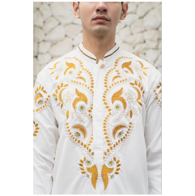  NUC.ID Kurta Bordir Jamal 02 Broken White
