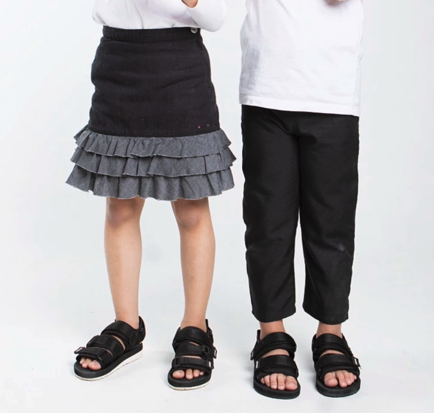 Khans Footwear KHANS Kids Sandal Gunung Travelling Anak - Messi Black