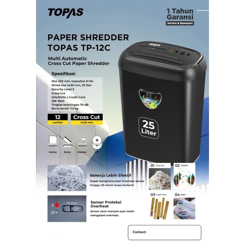 TOPAS Paper Shredder 4
