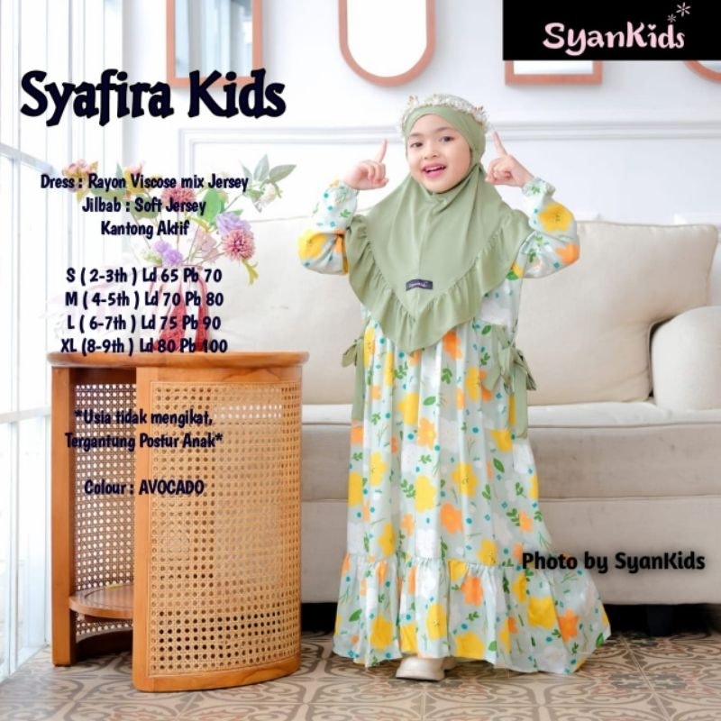 SYANKIDS Gamis Anak Syafira Flamingo Set 5