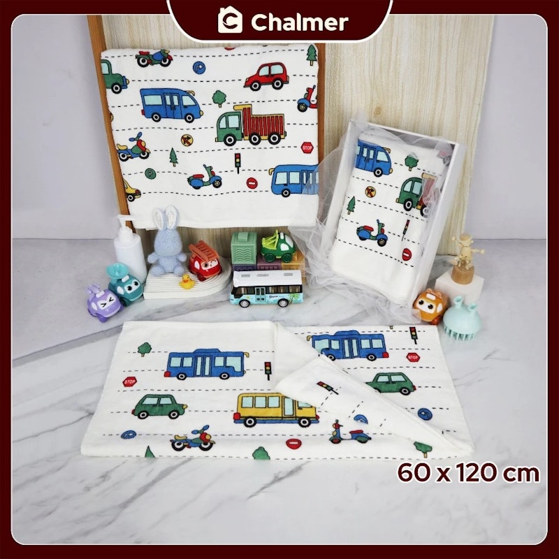 Chalmer Handuk Mandi Bayi Printed Motif