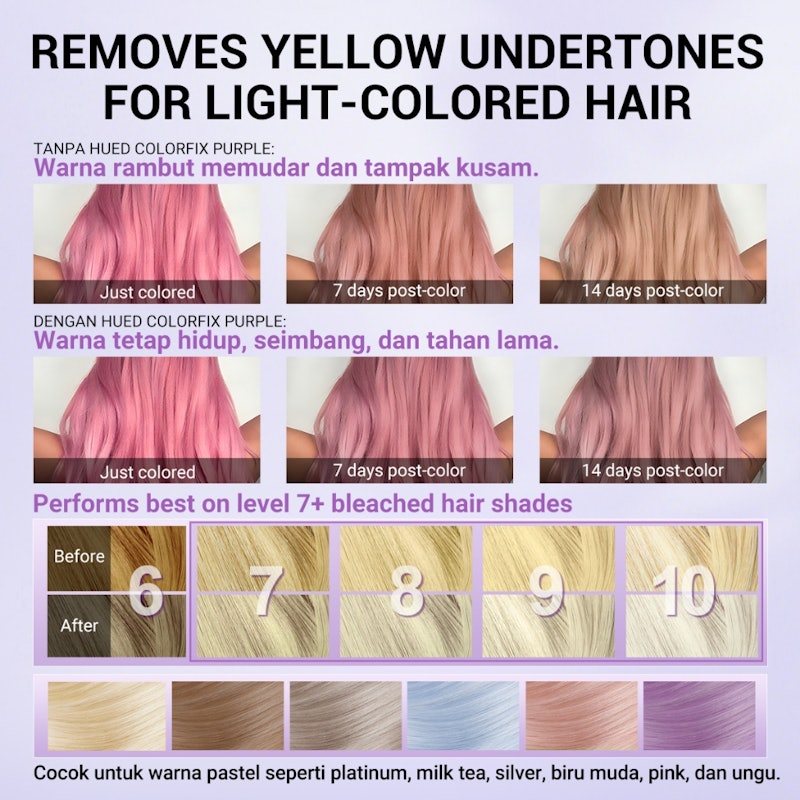 HUED ColorFix Purple Hair Shampoo 3