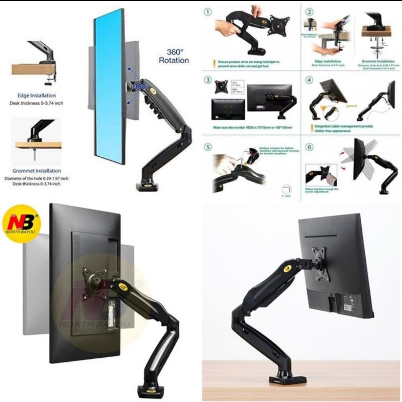 North Bayou Indonesia North Bayou Gas Spring Bracket TV NBF80