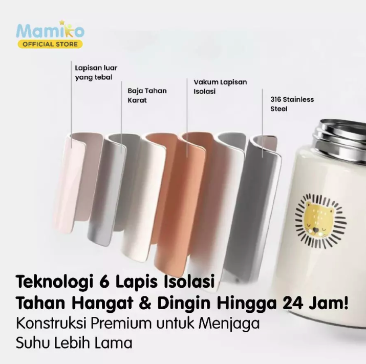 Dunia Kido Indonesia Mamiko Thermal Food Jar 