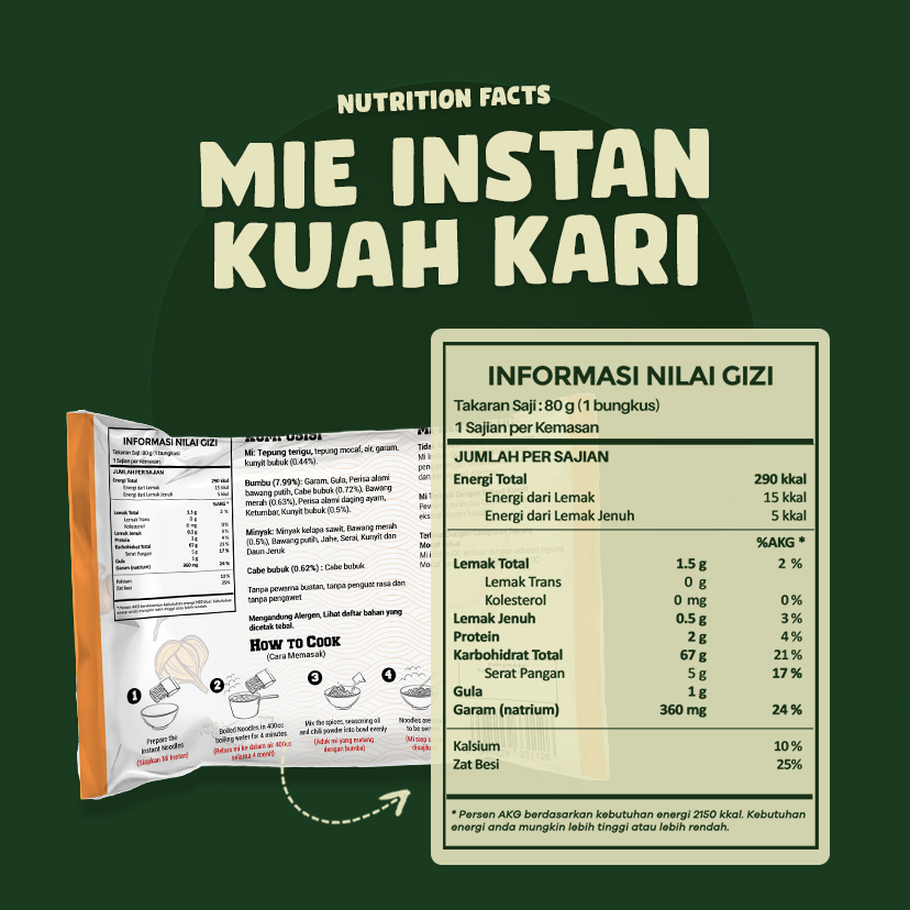 OC Mi Instan Kuah Rasa Kari Ayam