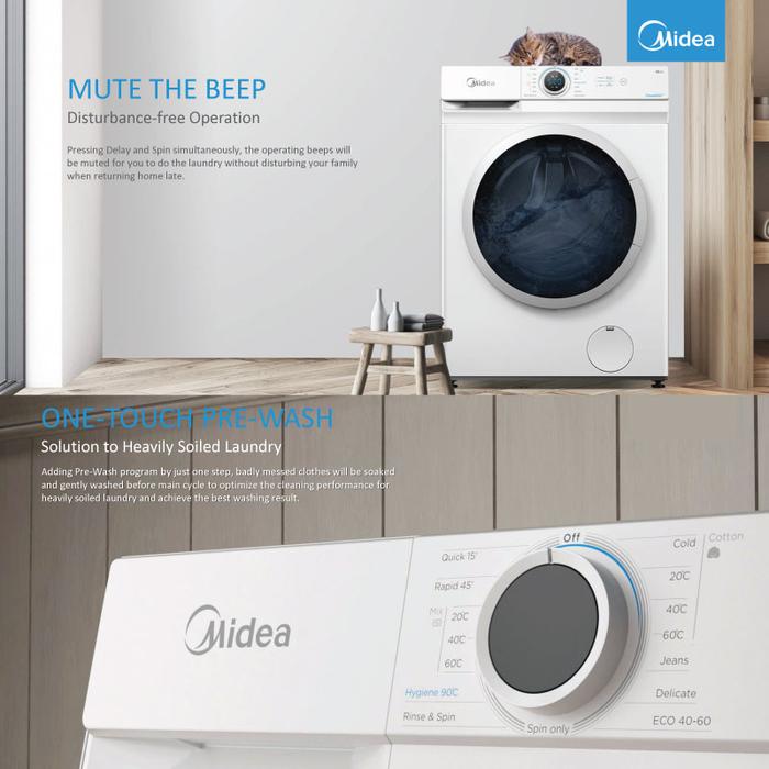 Midea Planet Indonesia Midea Front Load Washer 9,5 kg  MF100W95BN