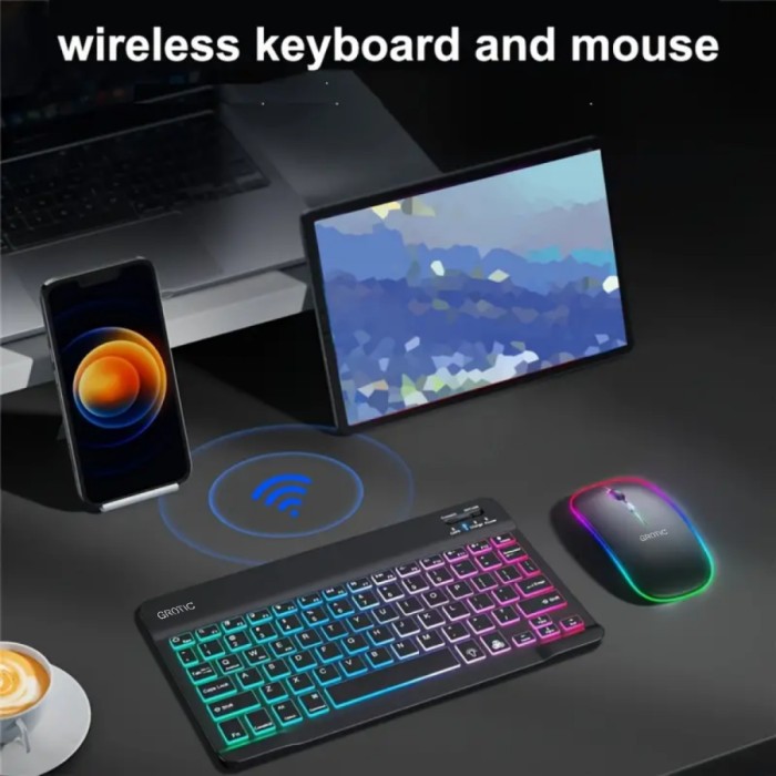 Tunggal Daya Abadi GROTIC Keyboard Mouse Wireless with Backlight LED