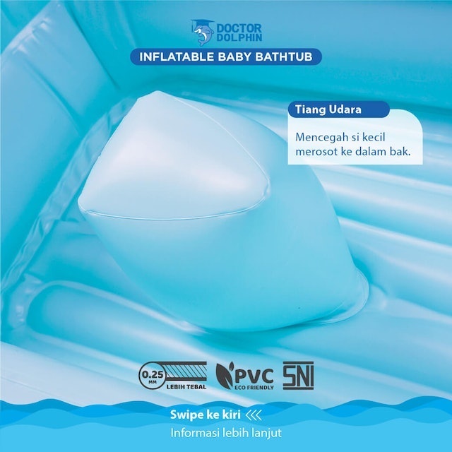 Doctor Dolphin Inflatable Baby Bathtub