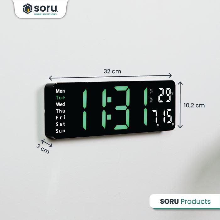 SORU Indonesia SORU Smart Alarm LED Digital Clock 