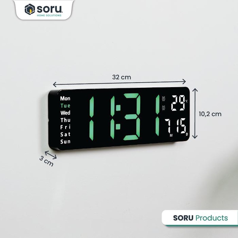 SORU Smart Alarm LED Digital Clock 3