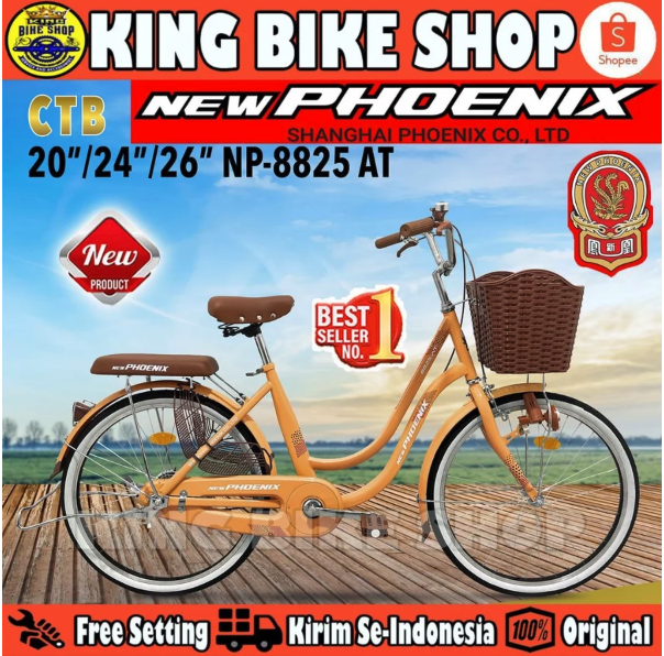 Shanghai Phoenix Bicycle New Phoenix Sepeda Keranjang CTB NP-8825 AT
