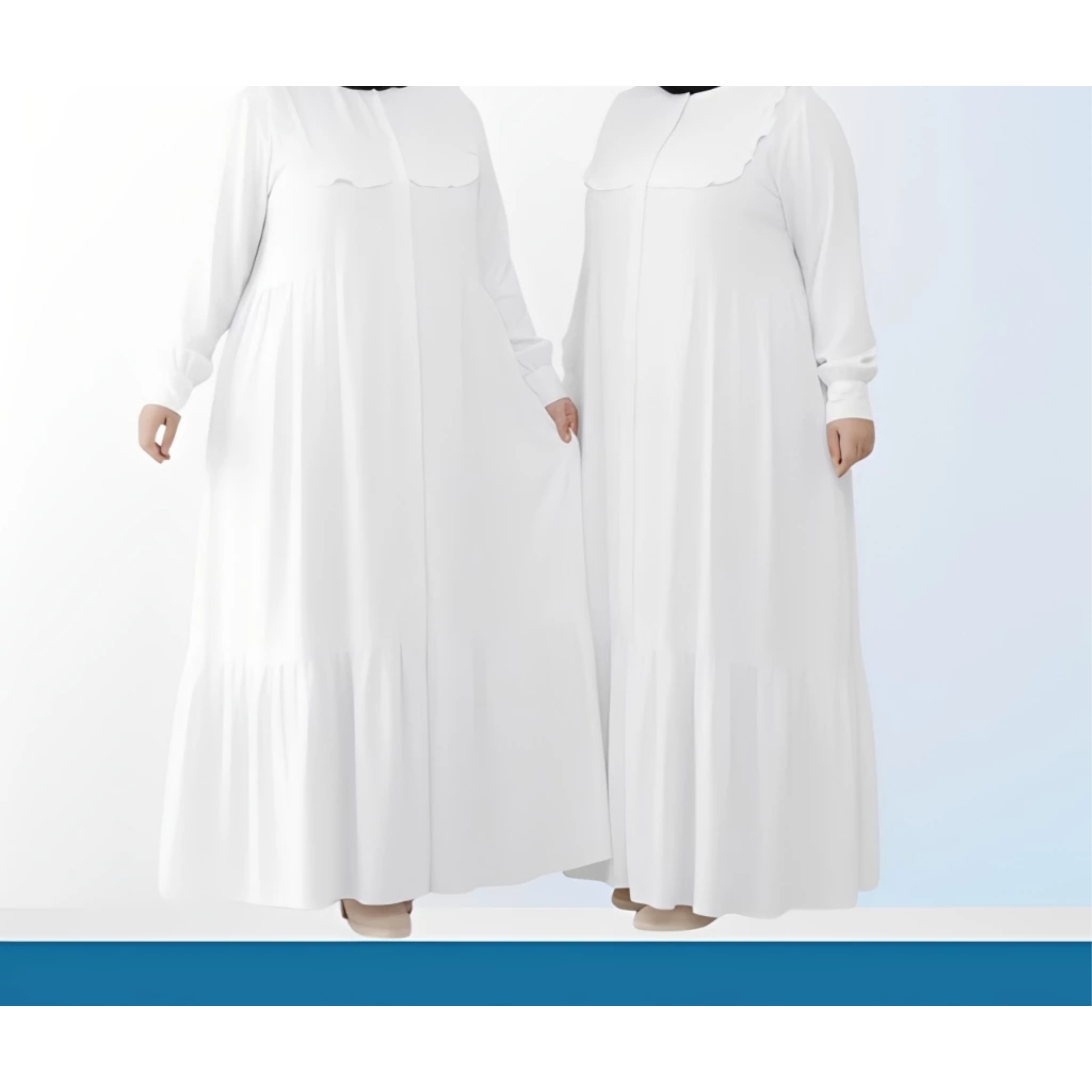  Garede Gamis Jumbo Crinkle Putih