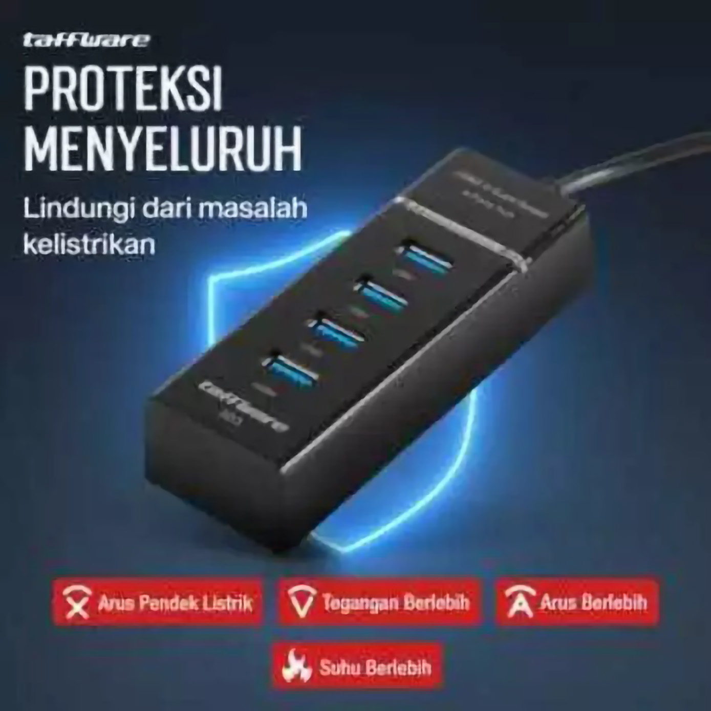 Taffware USB Hub 3.0 Adapter 4in1 USB 5Gbps 3