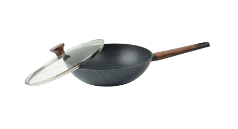 Stein Onyx Wok Pan German Greblon 30 cm Black 1