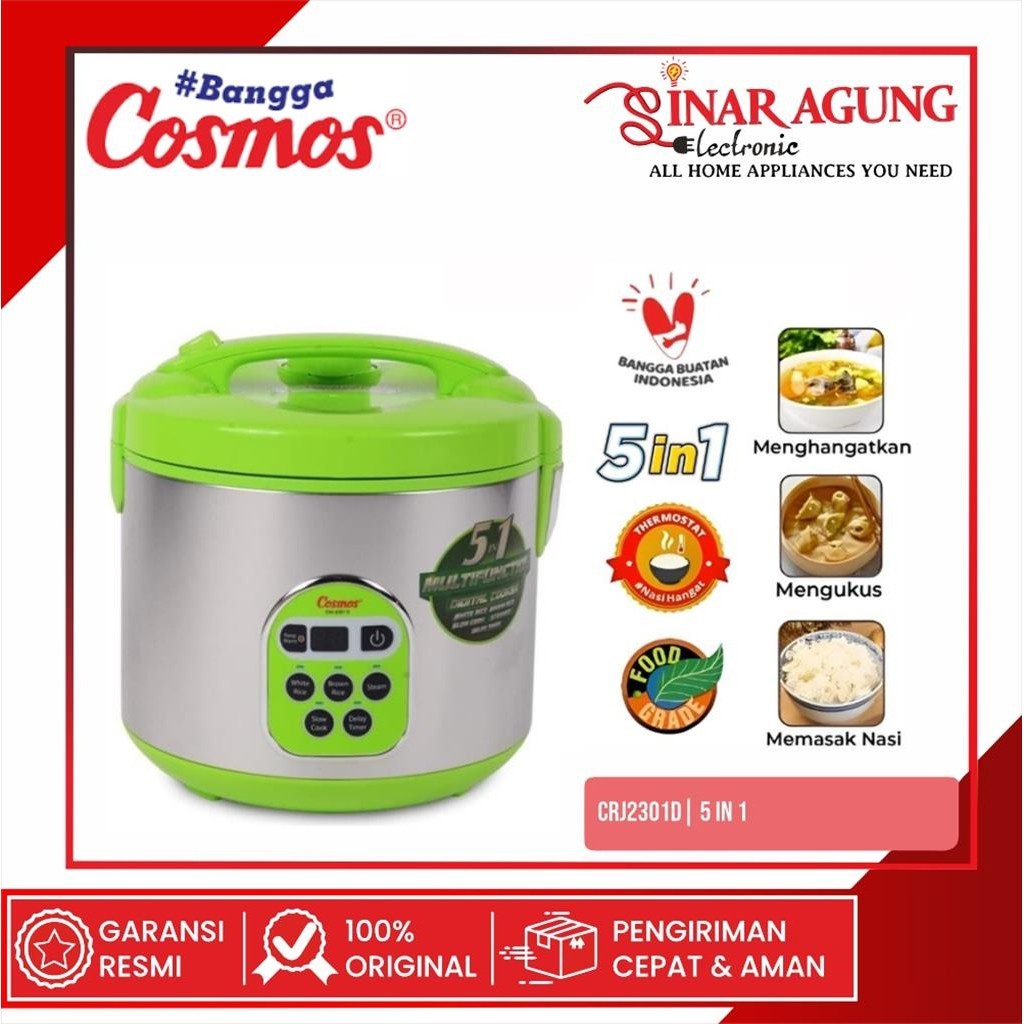Star Cosmos  Cosmos Digital Rice Cooker 5in1 Multifunction 2L  CRJ-2301-D