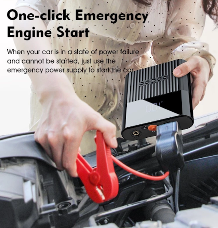 Licheers Cordless Tire Inflator Emergency Engine Starter 4
