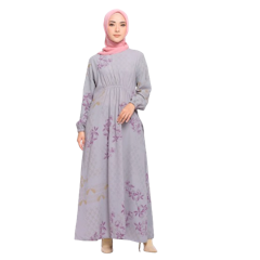ZM Zaskia Mecca Gyan Grey Gamis