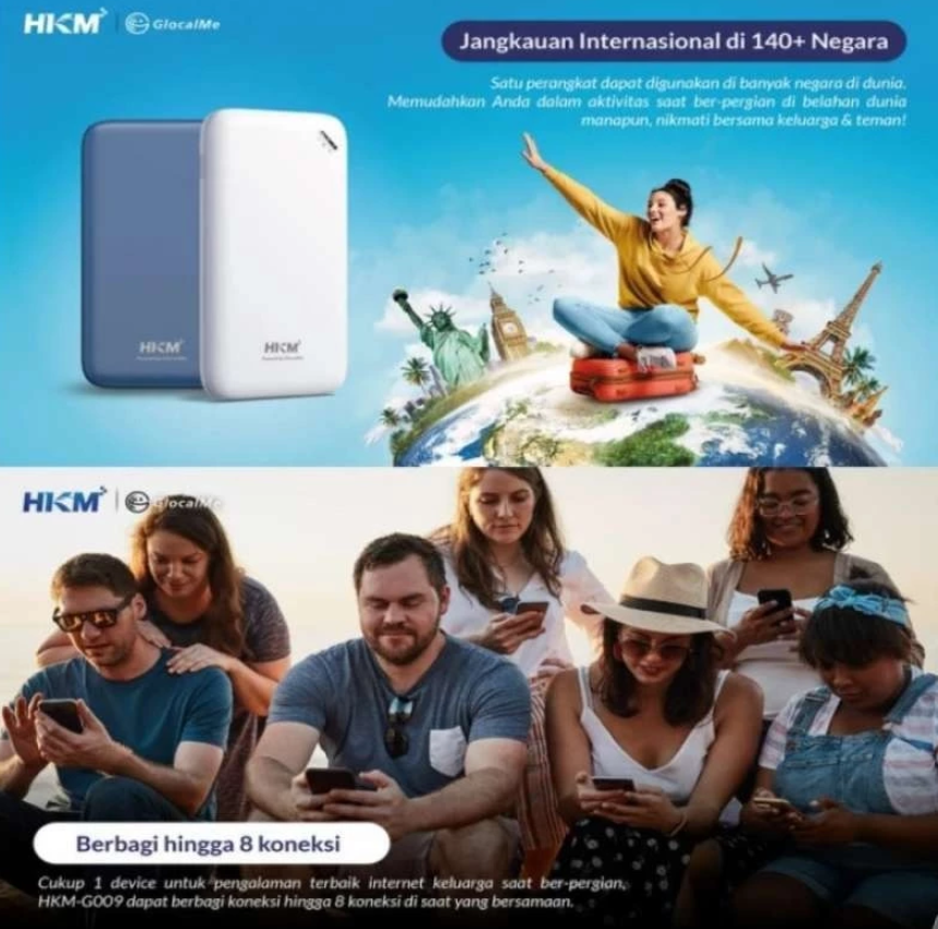 Harapan Karunia Makmur HKM GlocalMe Worldwide Unlimited WiFi HKM-G009