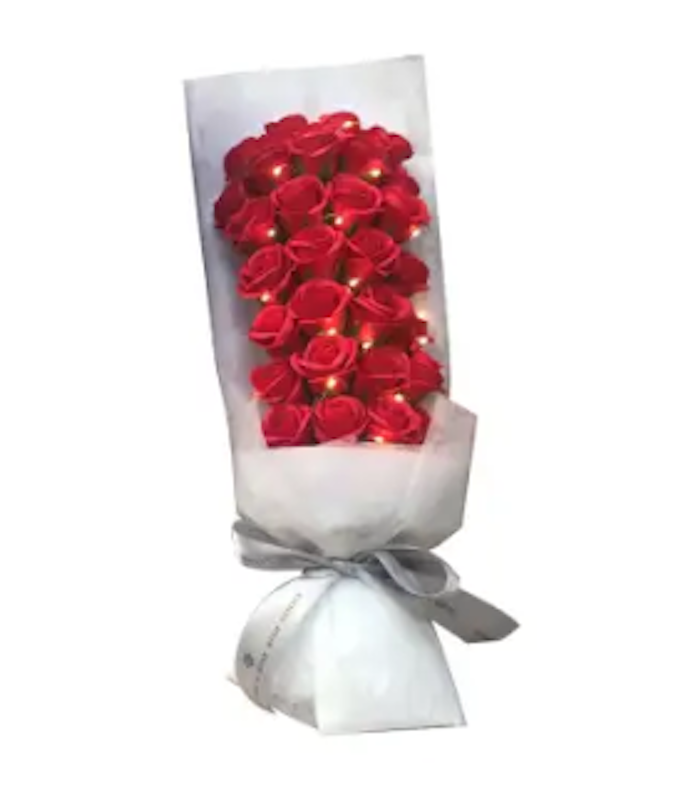 Para Ella 60 Cm Buket Bunga Artifisial Mawar Alxandria - Merah 1