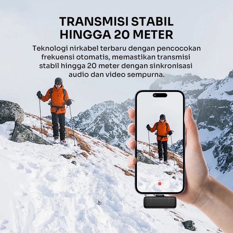 ROBOT Microphone Clip Nirkabel Lavalier RS20