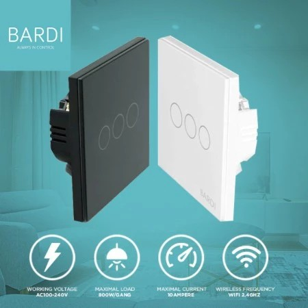 BARDI Wall Switch Smart Touch 3 Gang 2