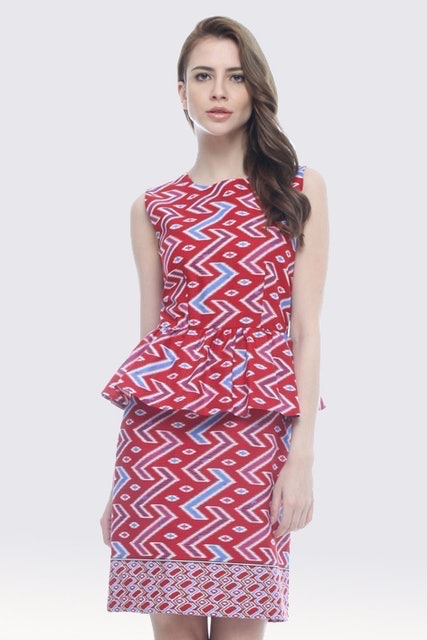 Bateeq Sleeveless Rang-rang Peplum Dress  15/045