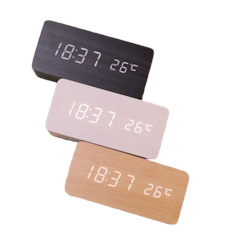 Digital Smart Clock Wood