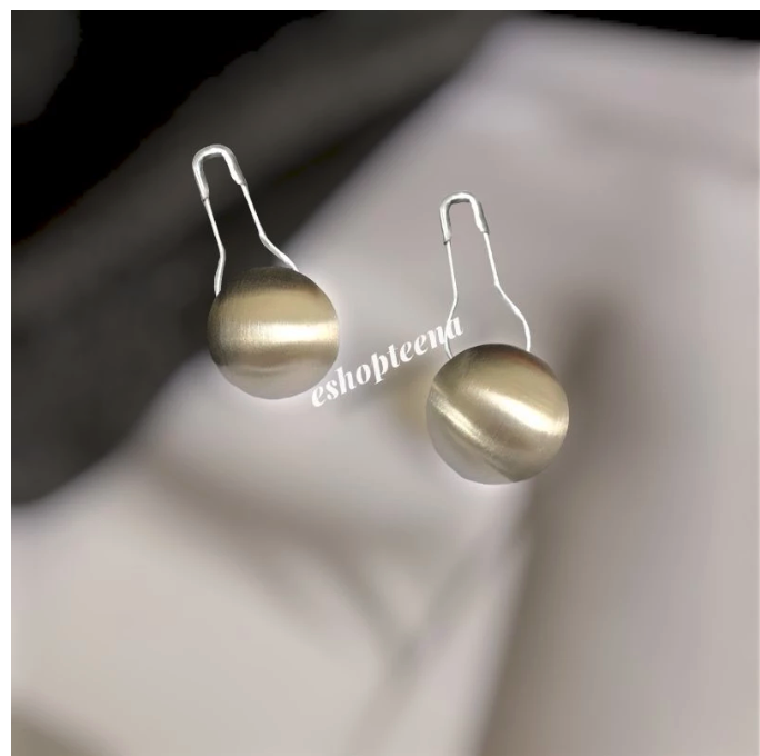  Anting Hijab Bulat Besi  A137