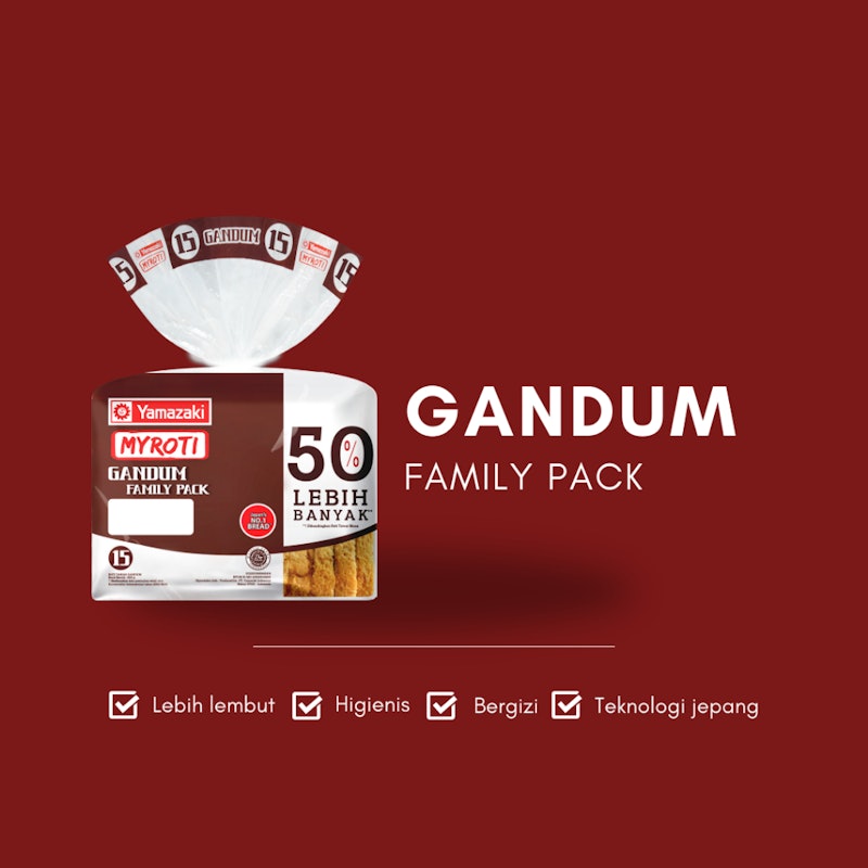 Yamazaki Myroti Roti Tawar Gandum Family Pack 3