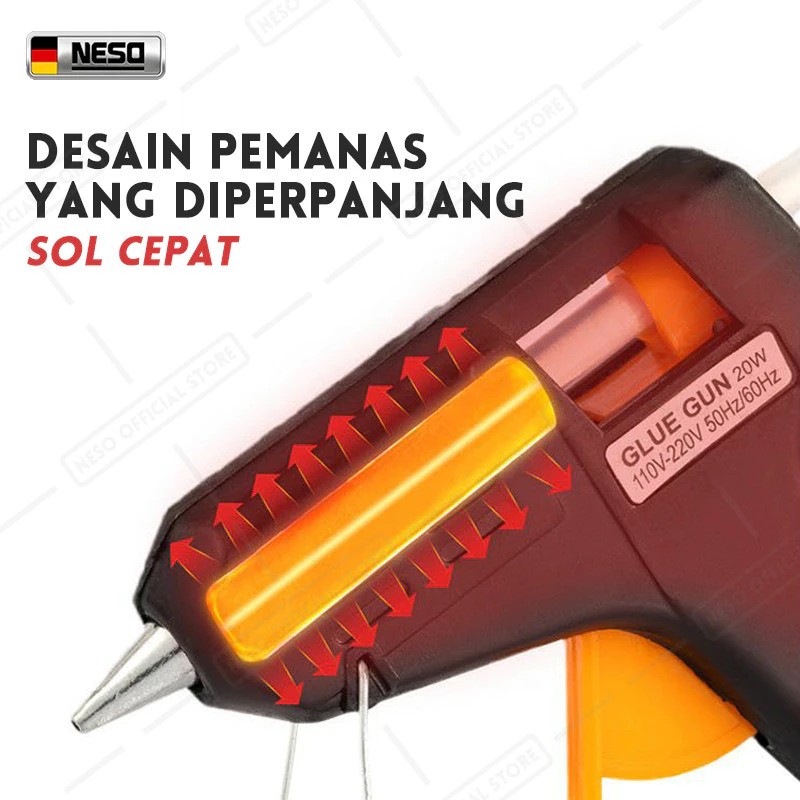 NESO JERMAN Glue Gun Gaya Baru 4