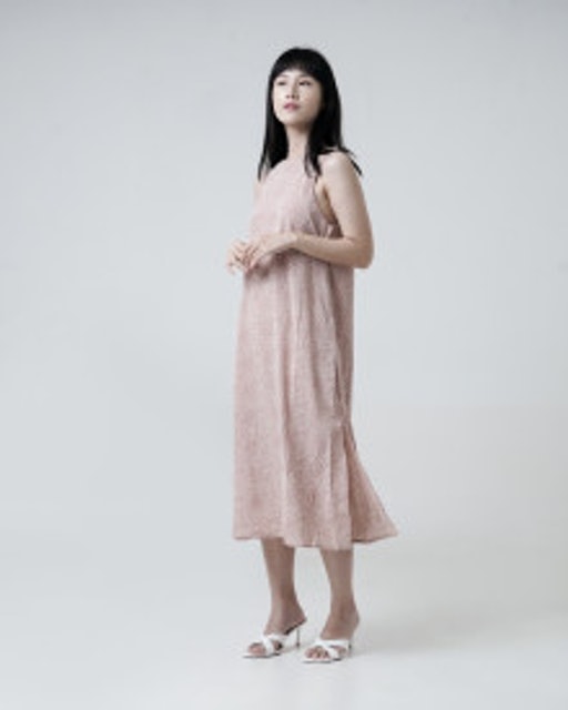 This Is April Thalia Printted Midi Slit Dress – Pink  776705