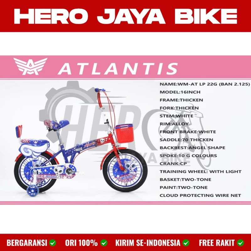 Jaya Langkah Global Atlantis Sepeda Lipat Venus 16" LP 22 G