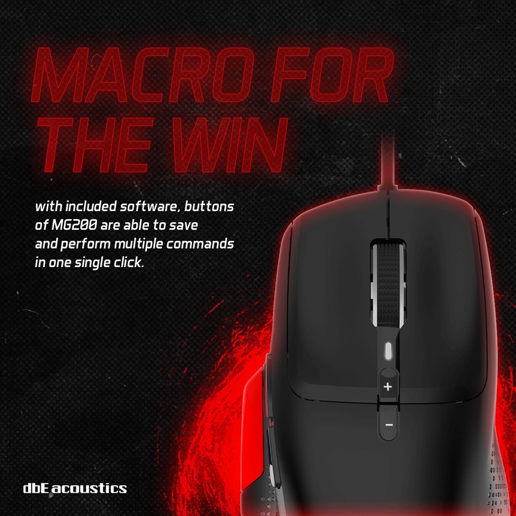 dBE dbE Programmable Ergonomic Gaming Mouse MG200