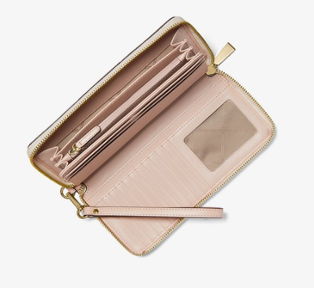 Michael Kors Logo Stripe Continental Wristlet 34F9GF6T3B