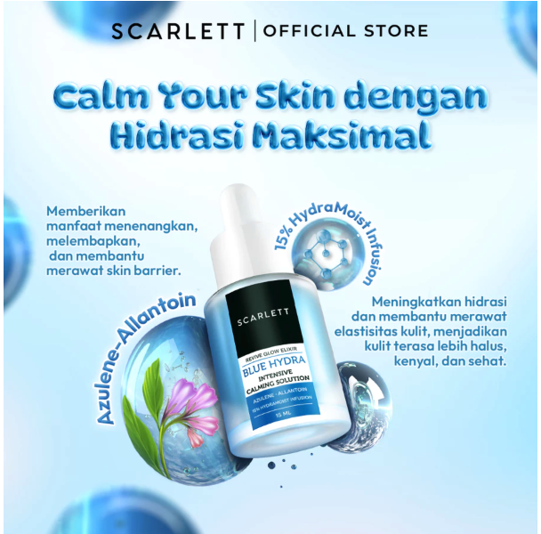 Opto Lingkar Sejahtera Scarlett Whitening Blue Hydra Intensive Calming Solution Serum