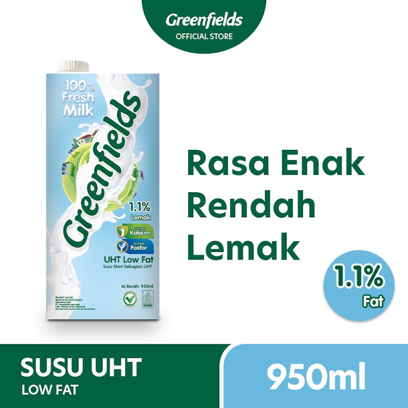 Greenfields UHT Low Fat 950 ml 2