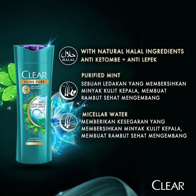 Sampo CLEAR Hijab Anti Ketombe dan Lepek Hijab Pure 4