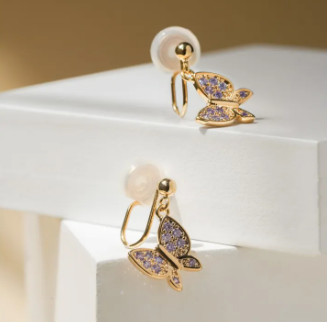 Butterfly Clip Earring Brass