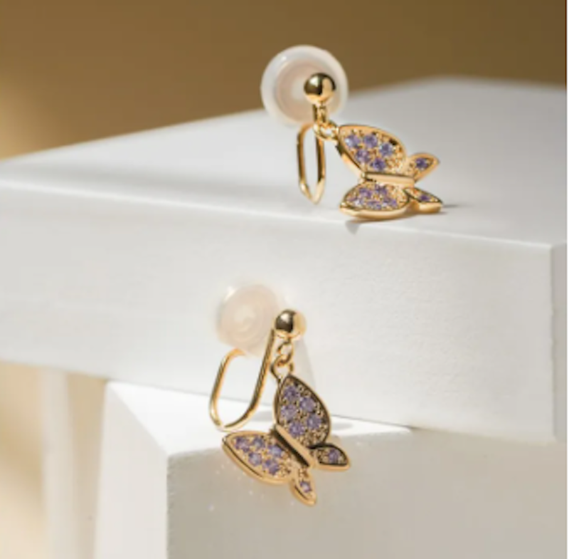 Butterfly Clip Earring Brass 1