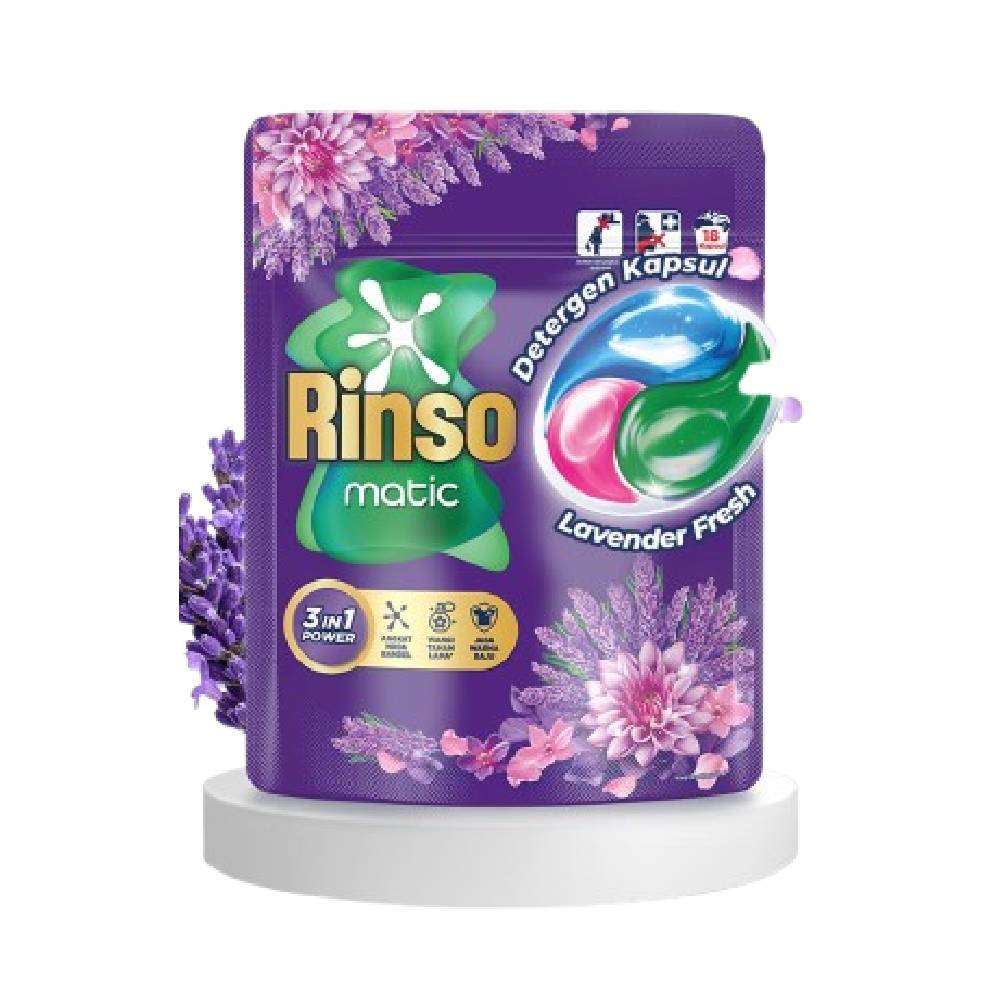 Rinso Matic Lavender Fresh Detergen Kapsul 1